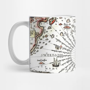 16th Century Map of Swedish Coastline Mug